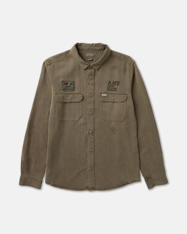 rvca Mel G Moon Flower Long Sleeve Shirt