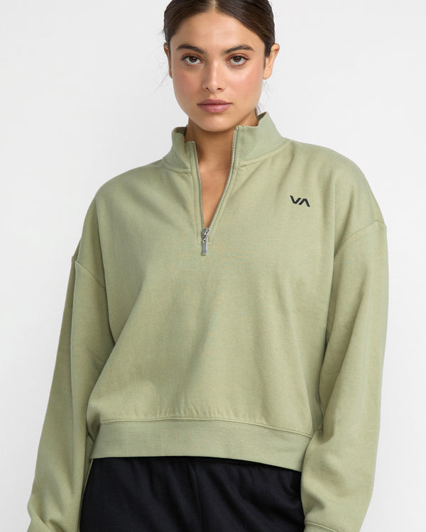 Rvca Recess Half Zip Crew