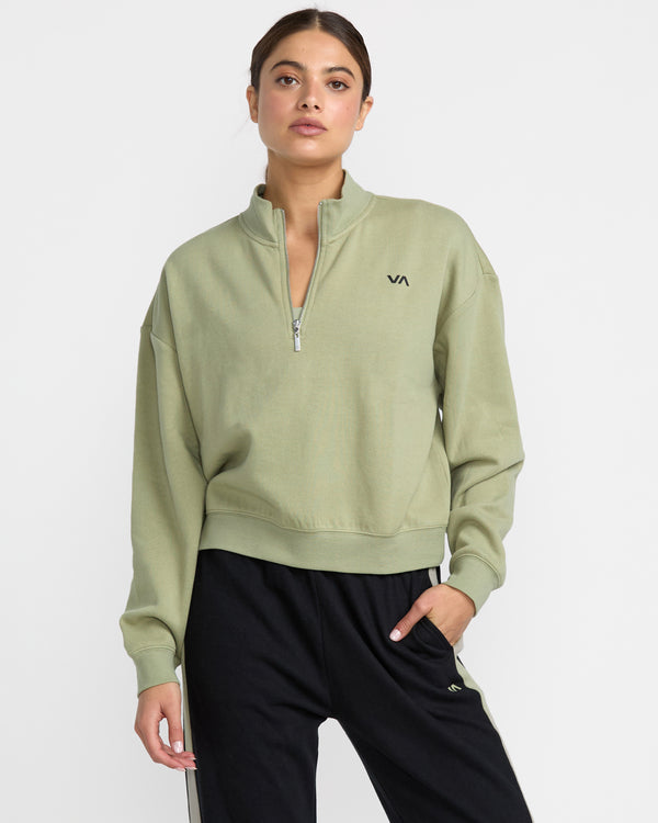 rvca Recess Half Zip Crew