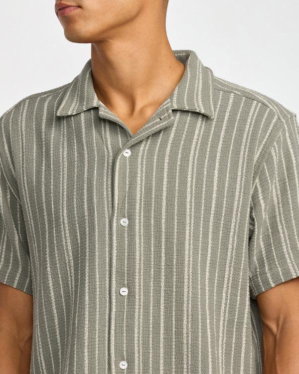 Rvca Vacancy Stripe Short Sleeve Shirt