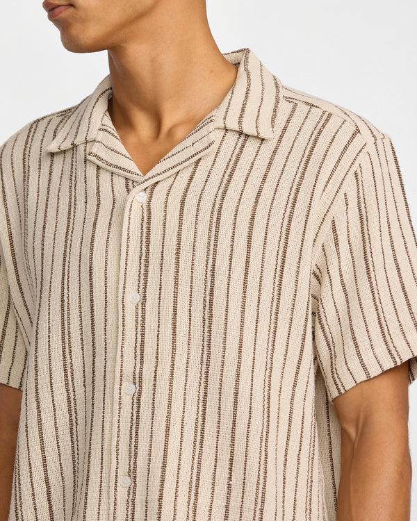 Rvca Vacancy Stripe Short Sleeve Shirt