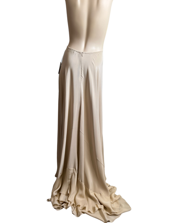 Ryan Roche DOUBLE PLY SILK AND CHIFFON SILK SKIRT SIZE 2 4 8
