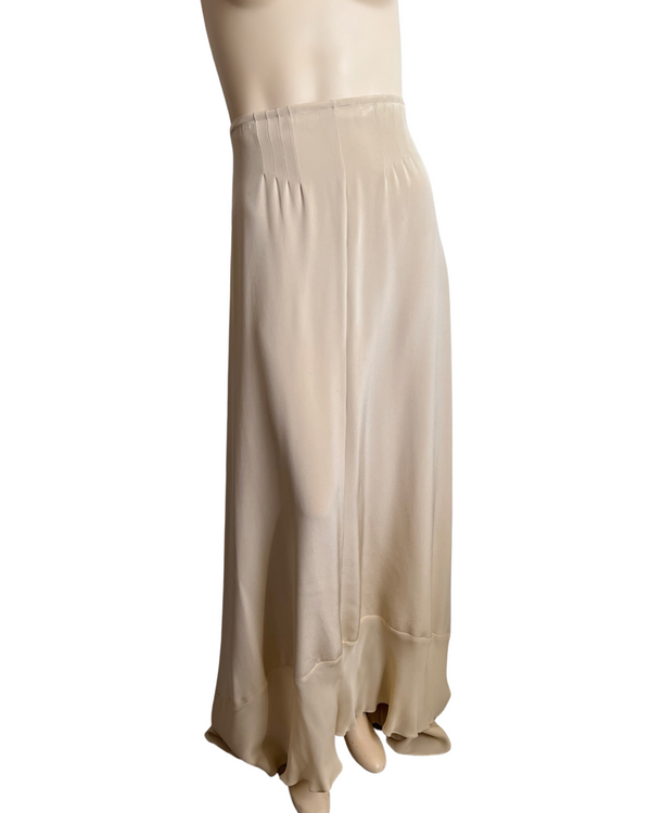 Ryan Roche DOUBLE PLY SILK AND CHIFFON SILK SKIRT SIZE 2 4 8