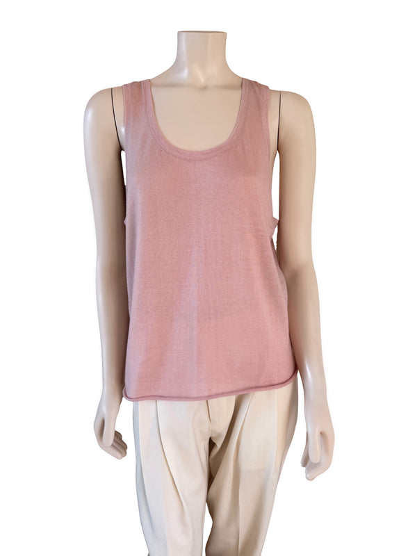 ryan roche CASHMERE FEATHER WEIGHT BOYFRIEND TANK