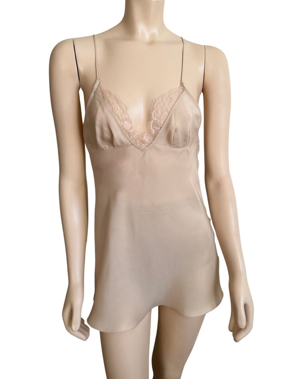 ryan roche SILK FRENCH LACE CAMISOLE SIZE 0 8