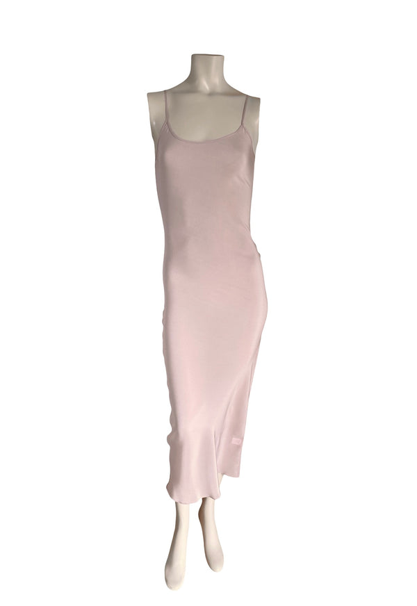 ryan roche Stretch Silk 90's Bias Slip Dress in Pink