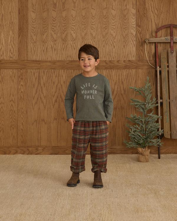 Rylee Cru Raw Edge Long Sleeve Tee Life Is Wonder Full