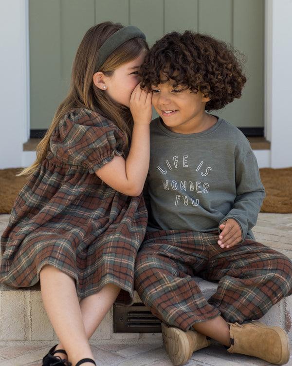 Rylee Cru Raw Edge Long Sleeve Tee Life Is Wonder Full