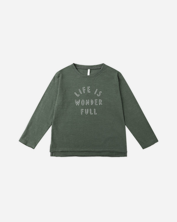 rylee cru Raw Edge Long Sleeve Tee Life Is Wonder Full