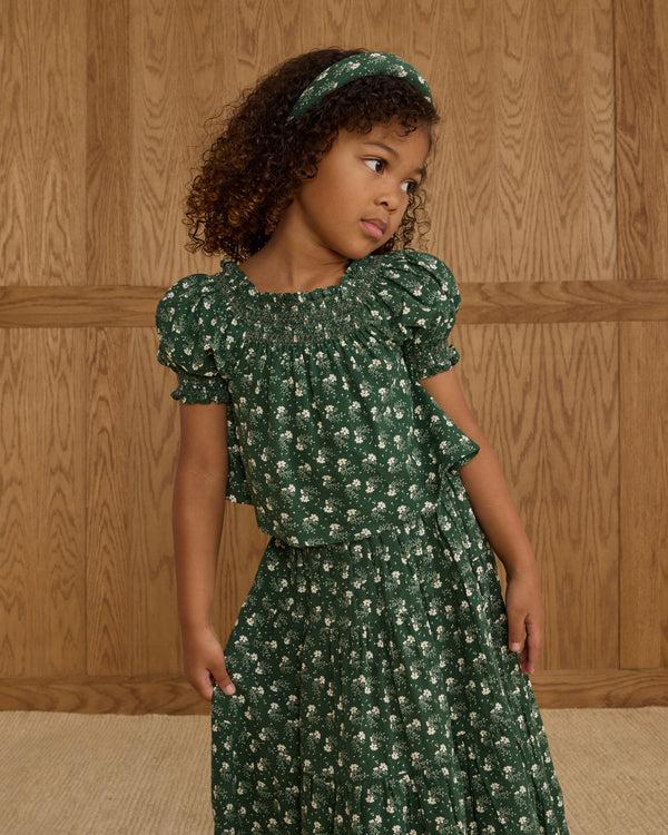 Rylee Cru Ada Blouse Green Ditsy