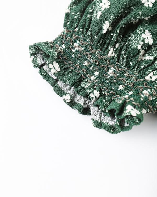 Rylee Cru Ada Blouse Green Ditsy