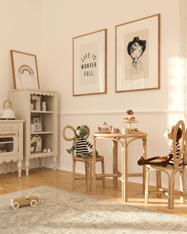 Rylee Cru Art Print || Rainbow + Stars