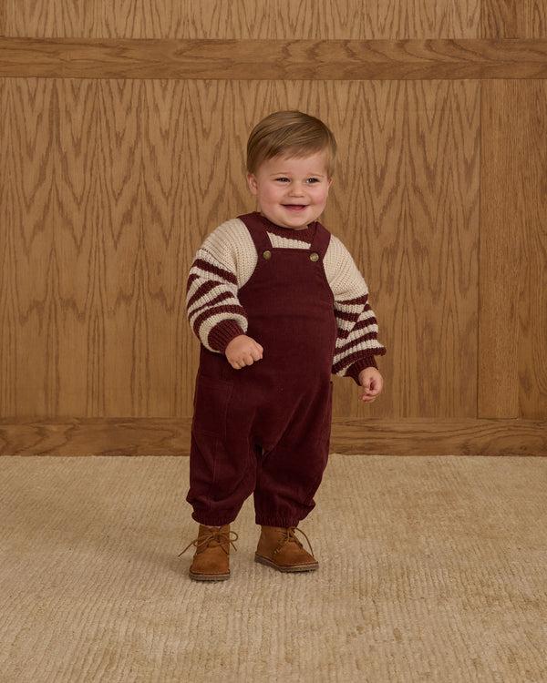 Rylee Cru Aspen Sweater Burgundy Stripe