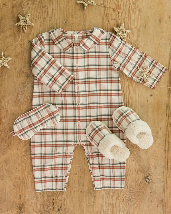 Rylee Cru Baby Pajama Romper Holiday Flannel