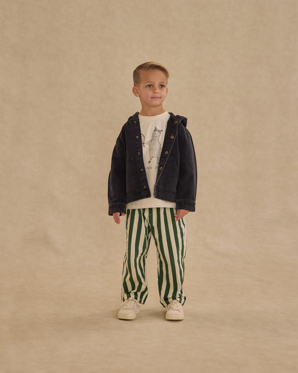 Rylee Cru Baggy Pant Green Stripe