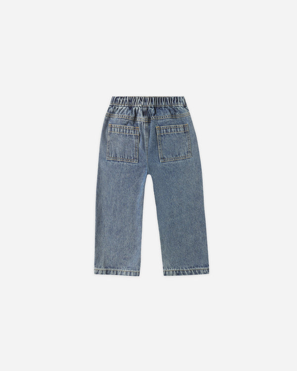 Rylee Cru Baggy Pant Indigo Denim