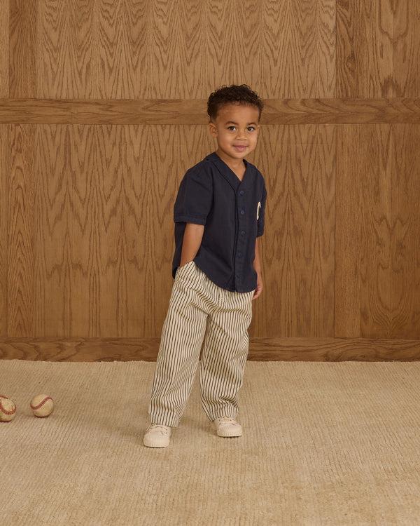 Rylee Cru Baggy Pant Navy Pinstripe
