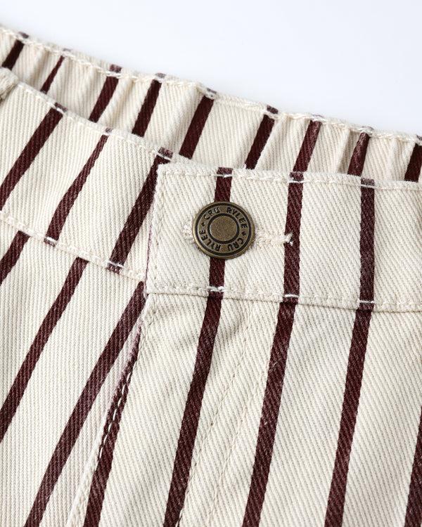 Rylee Cru Barrel Pant Burgundy Pinstripe