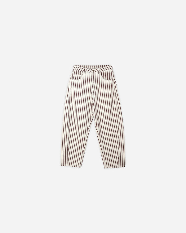 rylee cru Barrel Pant Burgundy Pinstripe
