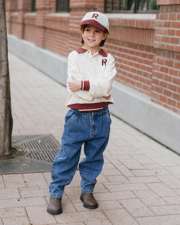 Rylee Cru Baseball Hat Navy Pinstripe