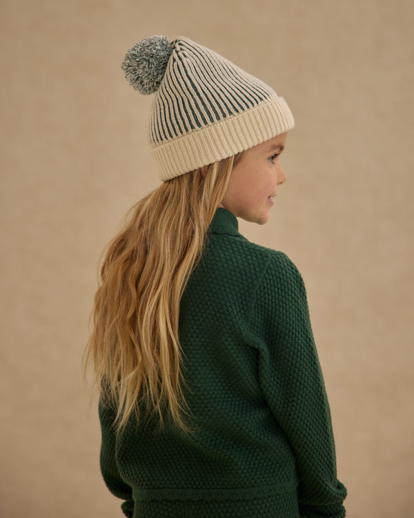 Rylee Cru Beanie Green Stripe