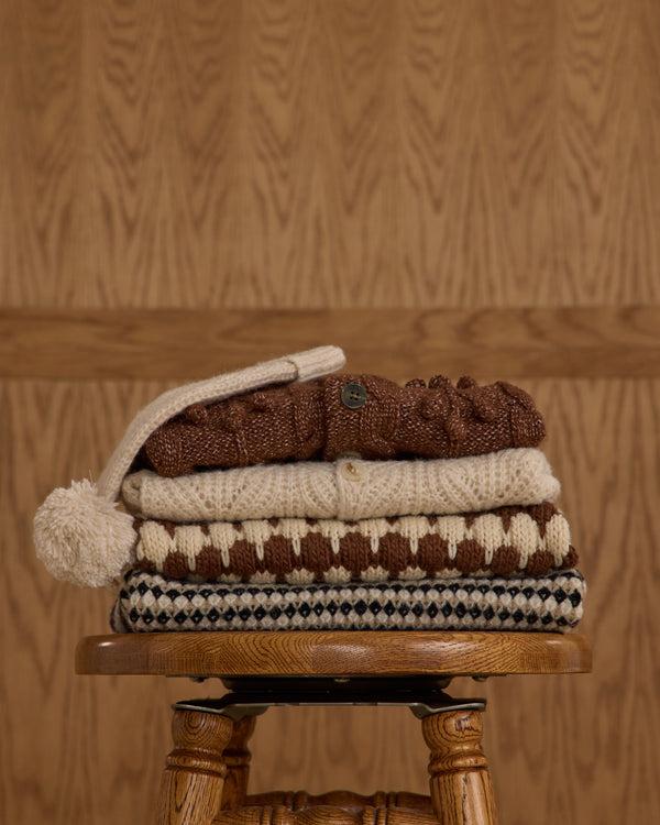 Rylee Cru Bobble Cardigan Brown