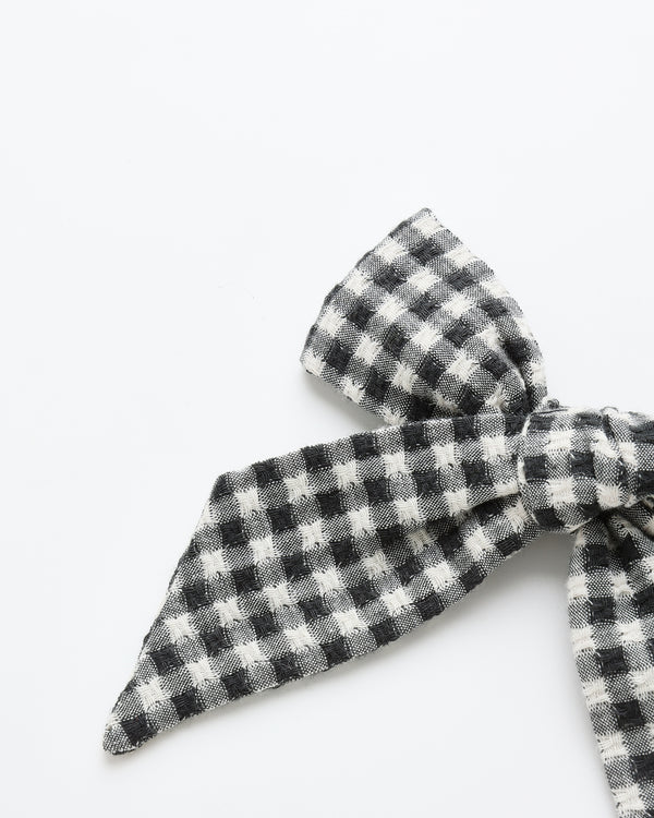 Rylee Cru Bow Black Gingham