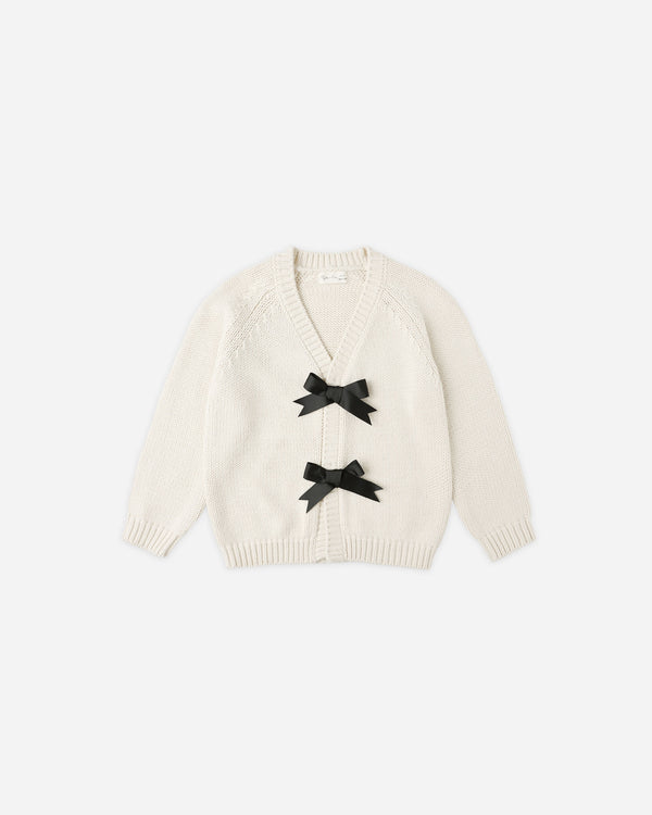 rylee cru Bow Cardigan Natural