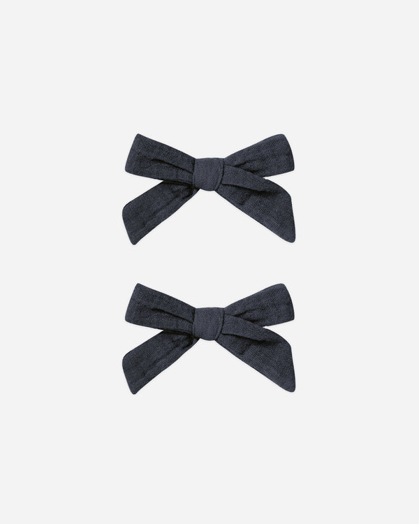 rylee cru Bows Set Of 2 Navy