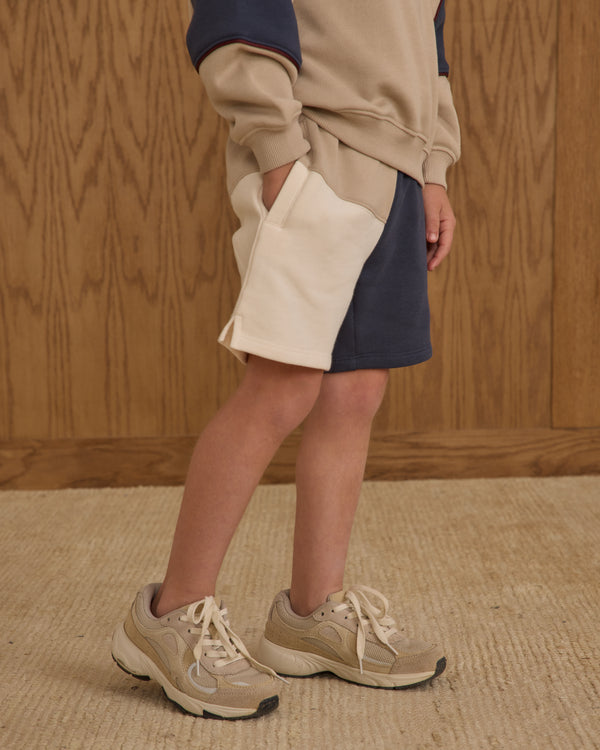 Rylee Cru Boxing Short Navy Color Block