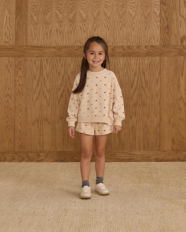 Rylee Cru Boxy Pullover Hearts