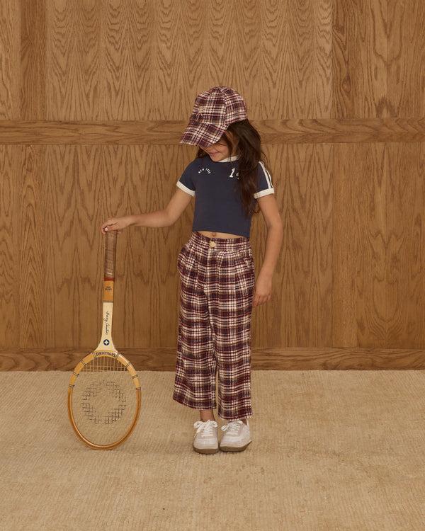 Rylee Cru Brooklyn Trouser Burgundy Plaid