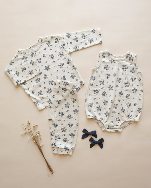 Rylee Cru Bubble Onesie Blue Floral