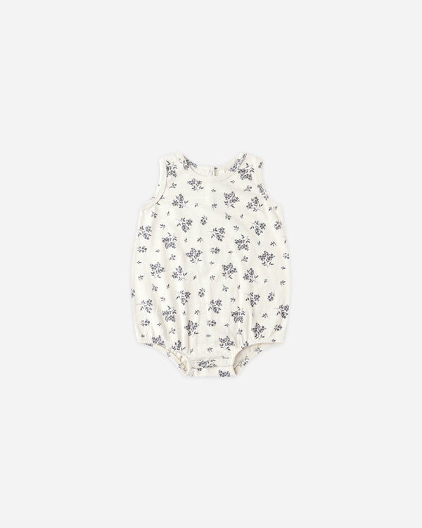 rylee cru Bubble Onesie Blue Floral