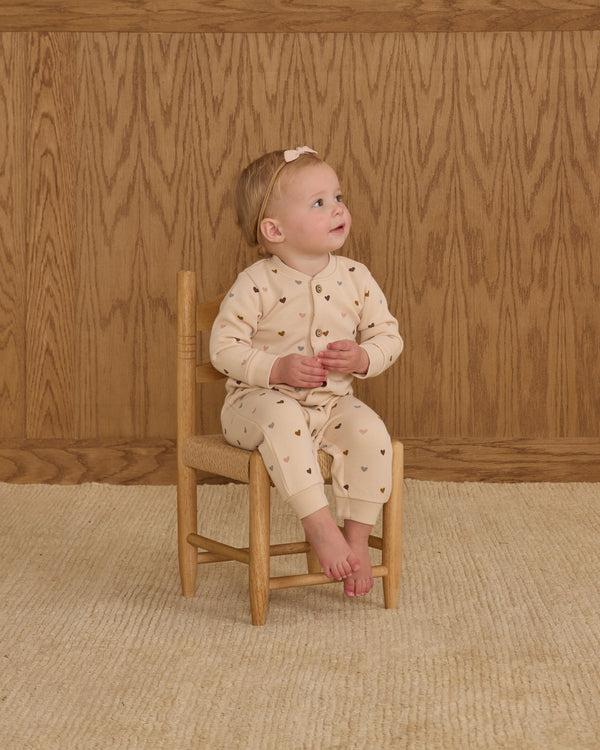 Rylee Cru Button Down Jumpsuit Hearts