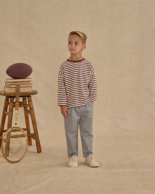 Rylee Cru Camden Long Sleeve Tee Brown Stripe