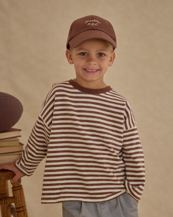 Rylee Cru Camden Long Sleeve Tee Brown Stripe