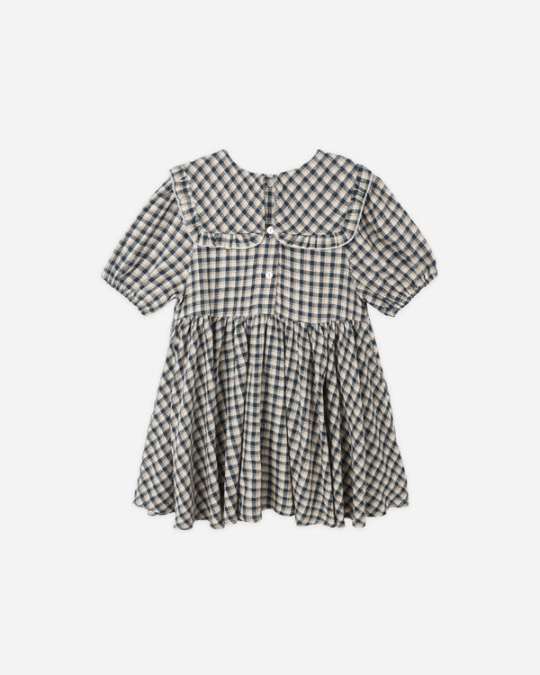 Rylee Cru Camille Dress Navy Check