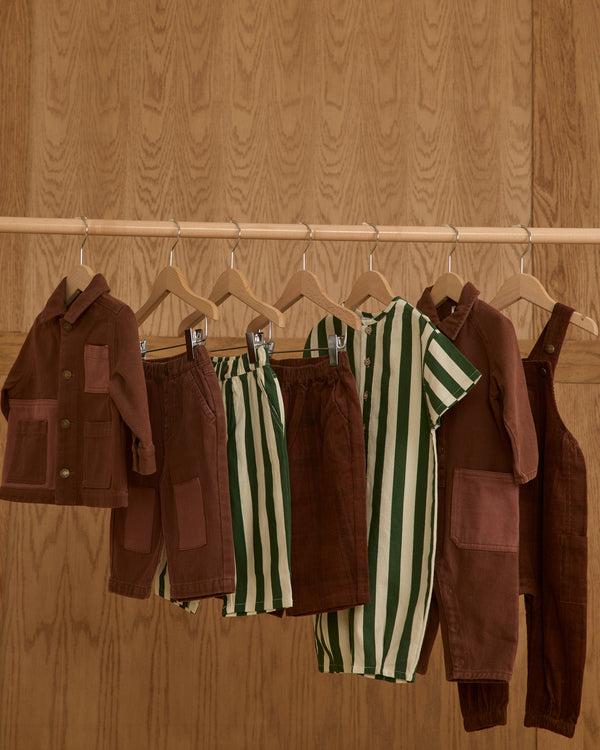 Rylee Cru Cargo Baby Overall Brown Plaid