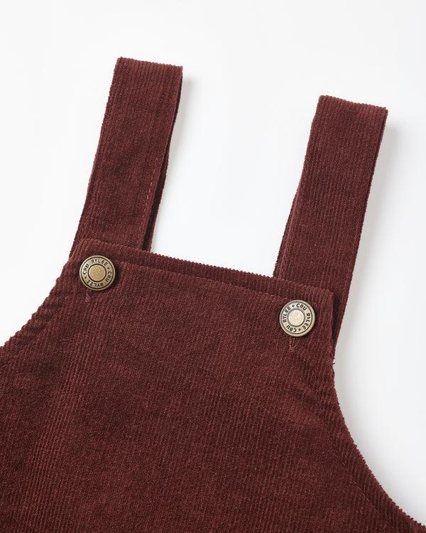 Rylee Cru Cargo Overalls Burgundy