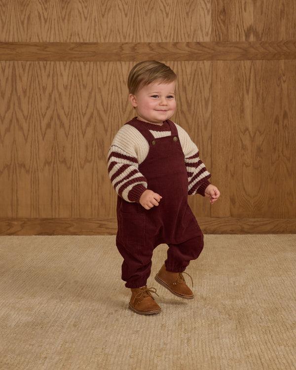 Rylee Cru Cargo Overalls Burgundy