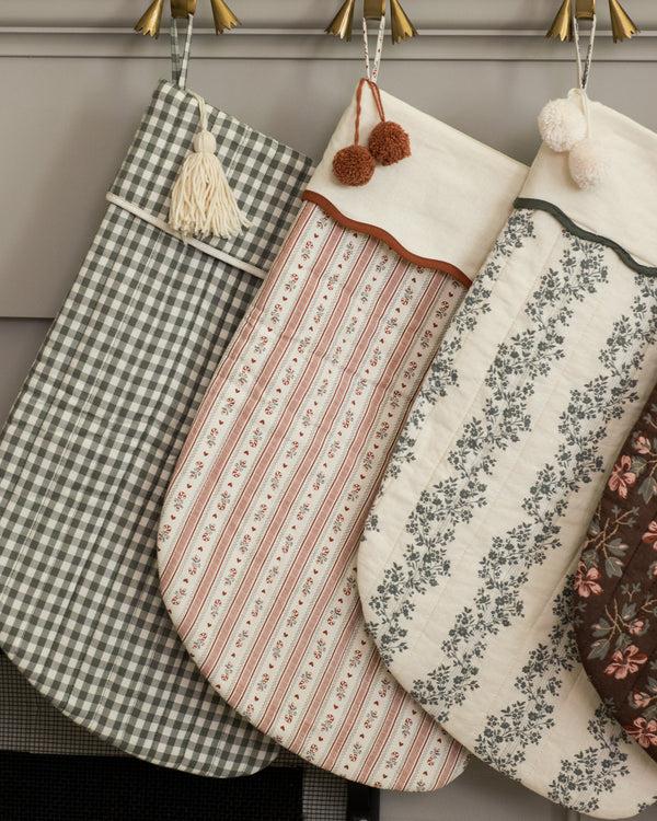 Rylee Cru Christmas Stocking Evergreen Gingham