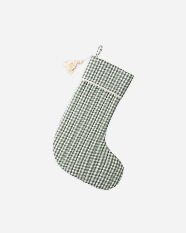 rylee cru Christmas Stocking Evergreen Gingham