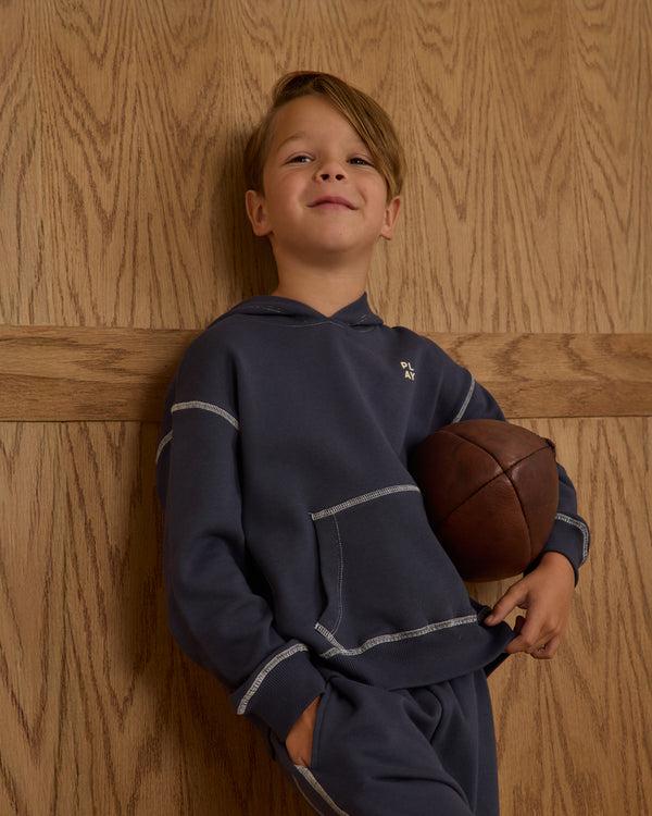 Rylee Cru Coast Hoodie Heathered Navy