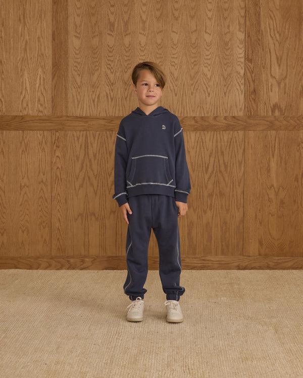 Rylee Cru Coast Hoodie Heathered Navy