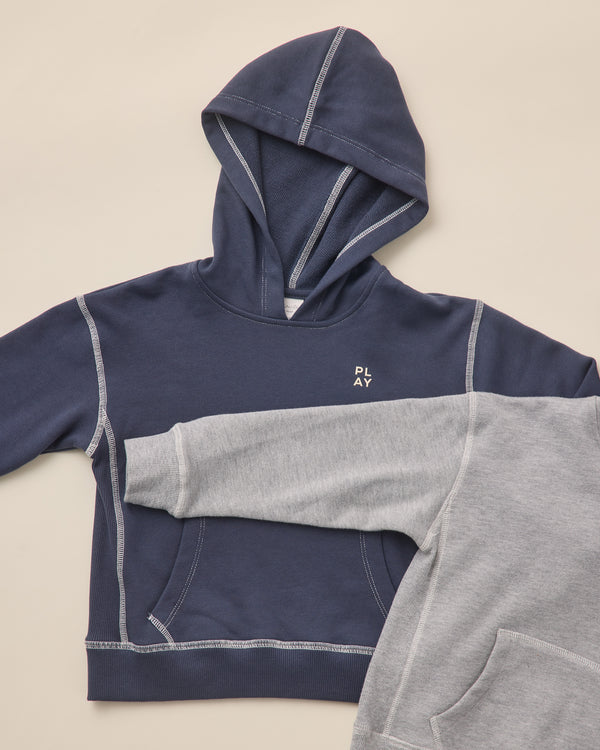 Rylee Cru Coast Hoodie Heathered Navy
