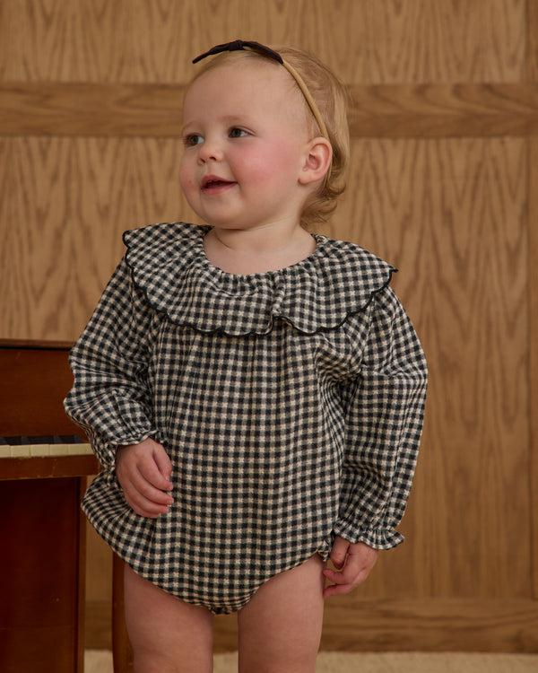 Rylee Cru Colette Romper Black Gingham
