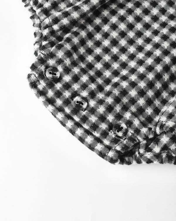 Rylee Cru Colette Romper Black Gingham