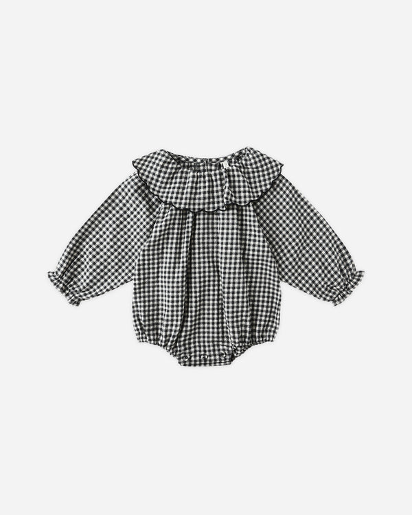 rylee cru Colette Romper Black Gingham