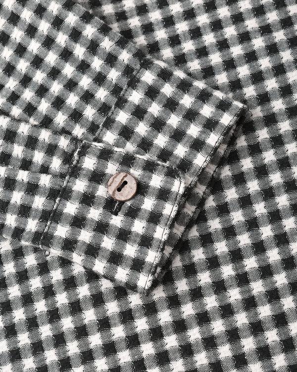 Rylee Cru Collared Long Sleeve Shirt Black Gingham
